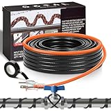 15FT(3FT~160FT) Water Pipe Heat Cable for Pipe Freeze Protection, Pipe Heating Cable for Metal And Plastic Home Pipes, Energy-Saving Heat Trace Cable Keeps Water Flowing, 120V 5W/ft