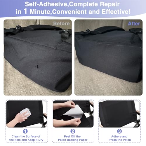 Parche de reparación de lona impermeable Gheeidau con fuerte adhesivo para toldos y tiendas 3