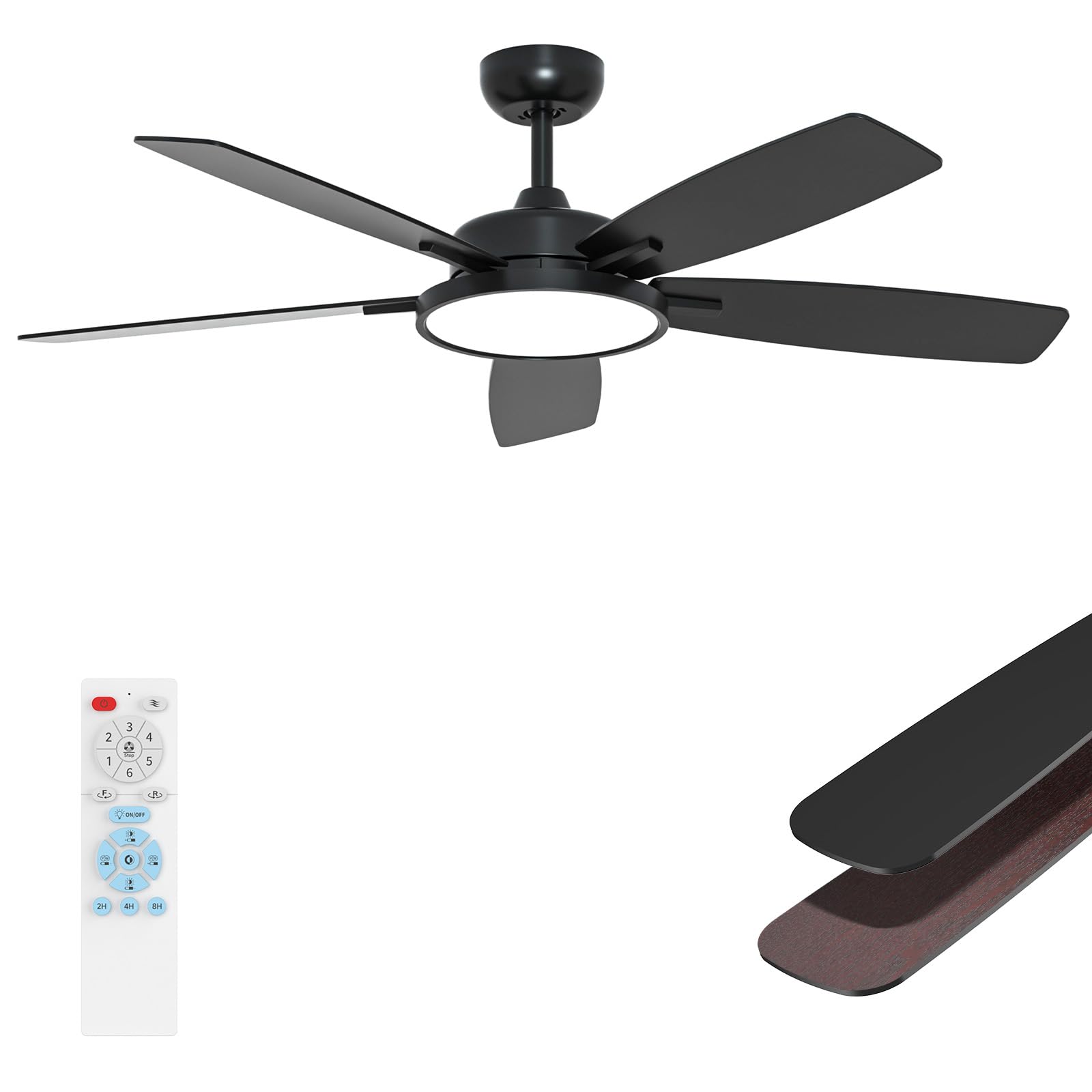 digirit53T、52T、51T、50T ExBrite 52-Inches Matte Black with Indoor Downrod mount