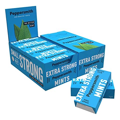 Peppersmith Extra-Strong Eucalyptus 100% Xylitol-Sweetened Multipack Mints, Sugar-Free and Good for Teeth — 24 x 15g Packs Cover