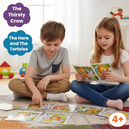Image of Creative's Story Telling 2 Picture Story Sequencing Learning Cards | Logical Thinking & Language Development Toy | Preschool Educational Activity Kit Age 3+