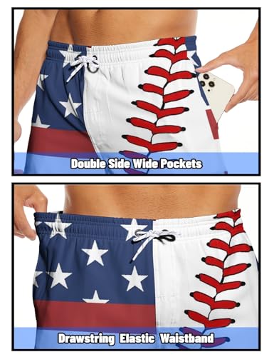 Partrest Mens Swim Trunks with Compression Liner 7" Stretch Beach Shorts Quick Dry Swimsuit Trunks Board Shorts4