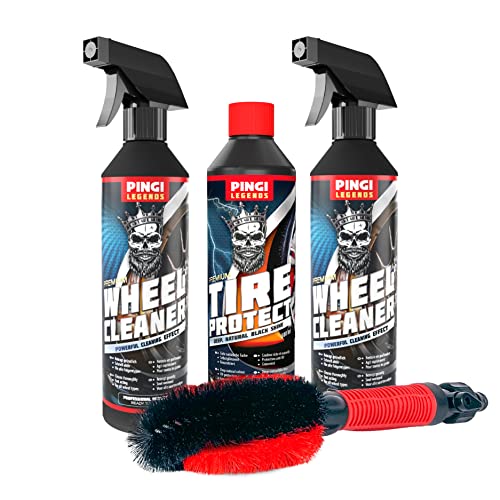 Pingi Reifen- und Felgen-Reinigungsset 4-TLG Leg-Set-8 Reinigungs-Set 1 Set