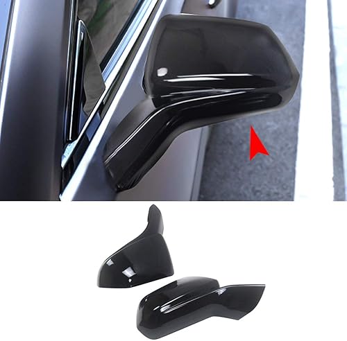 NINTE Cubierta de espejo para Chevrolet Camaro SS RS LT ZL1 LS 2016-2024, cubiertas de espejo negras brillantes pintadas en ABS (no el reemplazo)
