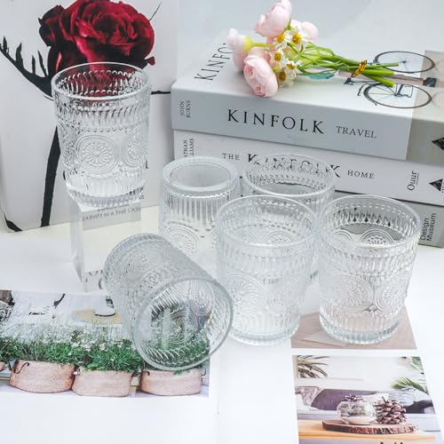 Verres vintage romantiques pour cocktail bar thé et café au motif floral - 8