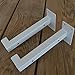 X2 White Heavy Duty Scaffold Board Wall Support Shelf Thickened Iron Lip Bracket ()