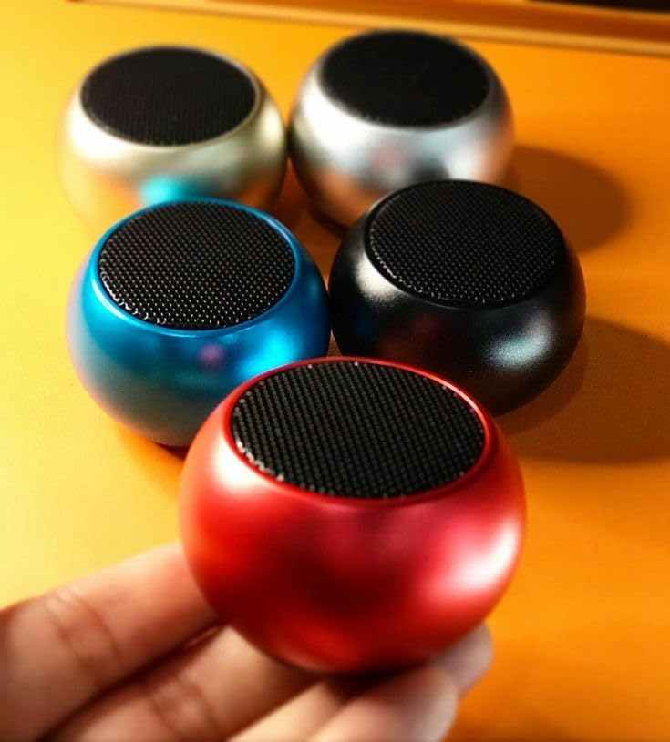 Premium Mini Wireless Bluetooth Speaker - Ultra-Portable Pocket-Sized Metallic Wireless Speaker with HD Sound, Deep Bass, Compact Round Design for iPhone, Android, Travel, Home & Outdoor-image-25