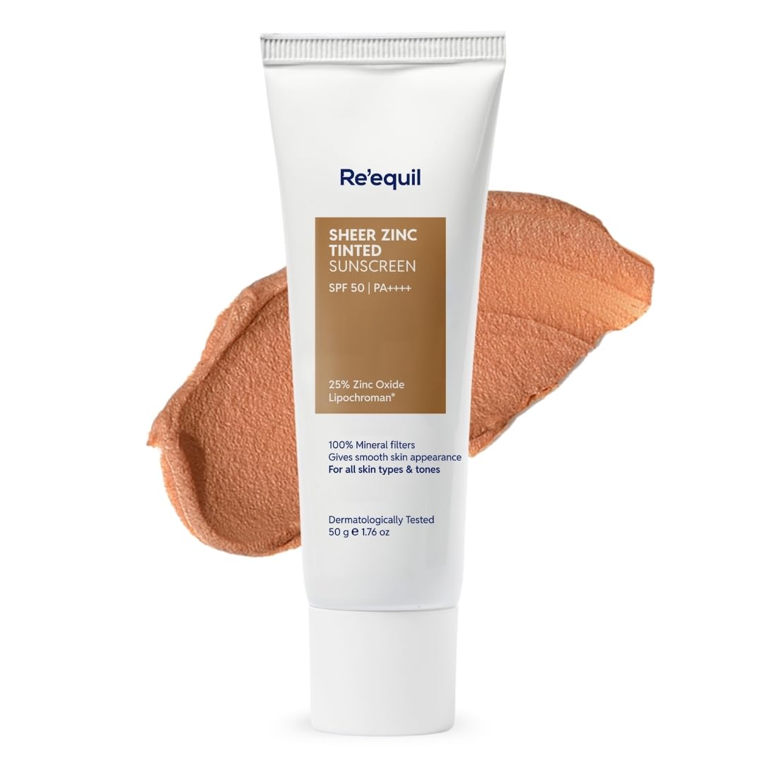 RE' EQUIL Sheer Zinc Tinted Sunscreen 50g SPF 50 PA+++ - 100% Mineral 