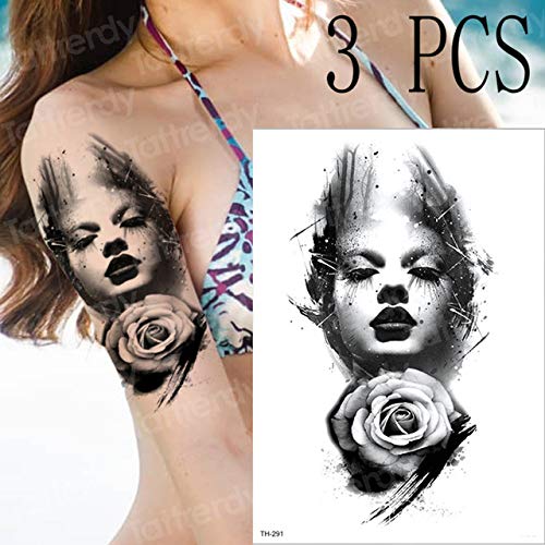 Preisvergleich Produktbild 3pcs Aufkleber Tattoo Halloween Tattoo Design Zombie 3pcs-16