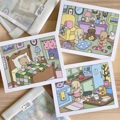 Livro De Colorir Bobbie Goods Capa Dura 50 Páginas Desenhos Folha A5 180 Gramas (AZUL)