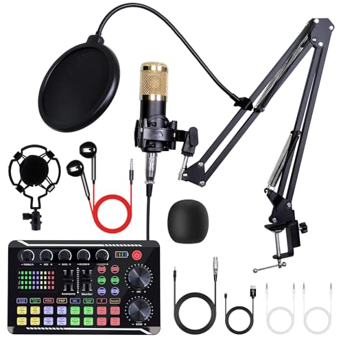 ALSO GO Podcast Equipment Bundle, Music Recording Setup with BM-800