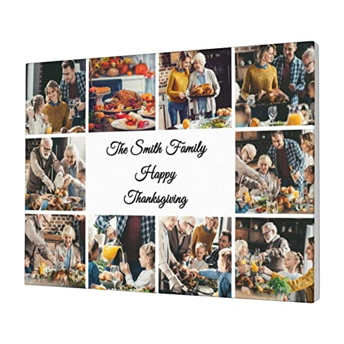 Boffihuxaw Custom Canvas Prints with Your Photos Collage Personalized Wall Art Living Room Bedroom Home Decor Customized Picture Frame Gifts for Birthday Wedding Christmas(Horizontal,10 Photos)