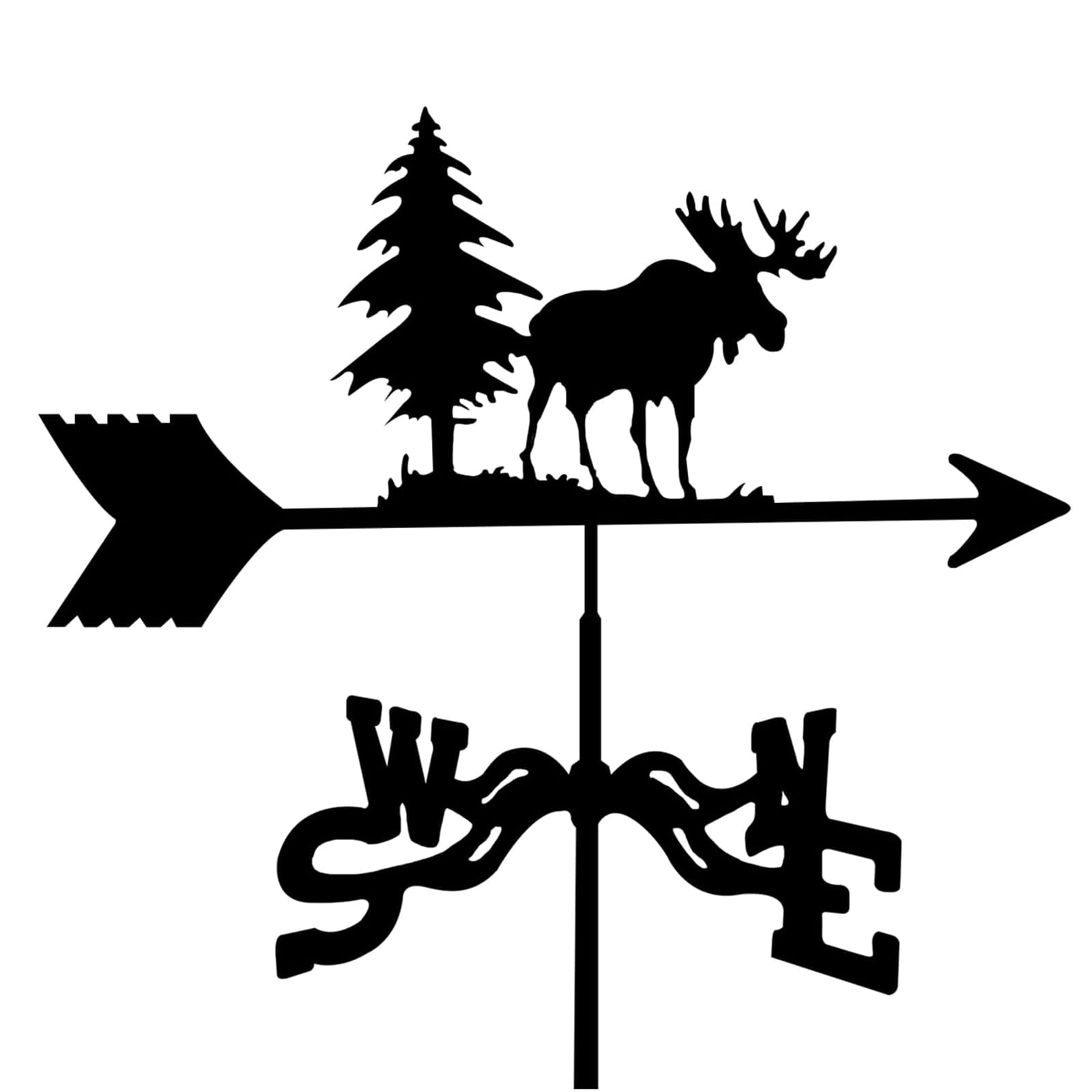 WIQUYBML Garden Weather Vane Wind Weathercock Decorative Yard Direction Indicator for Outdoor