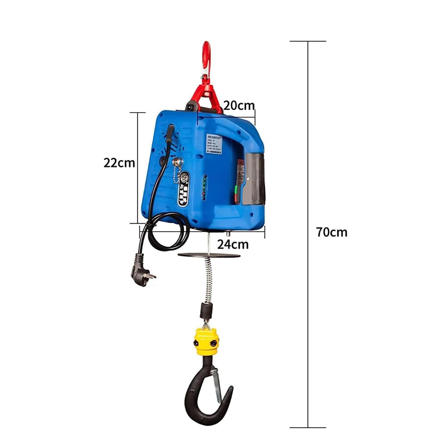 Cabrestante eléctrico con control remoto inalámbrico portátil para elevación y remolque, capacidad de 300 kg, ideal para fábricas y almacenes