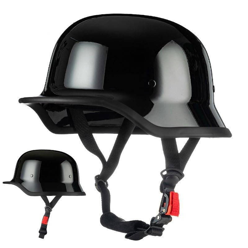 Casque chopper de moto de style rétro pour scooter et cyclomoteur