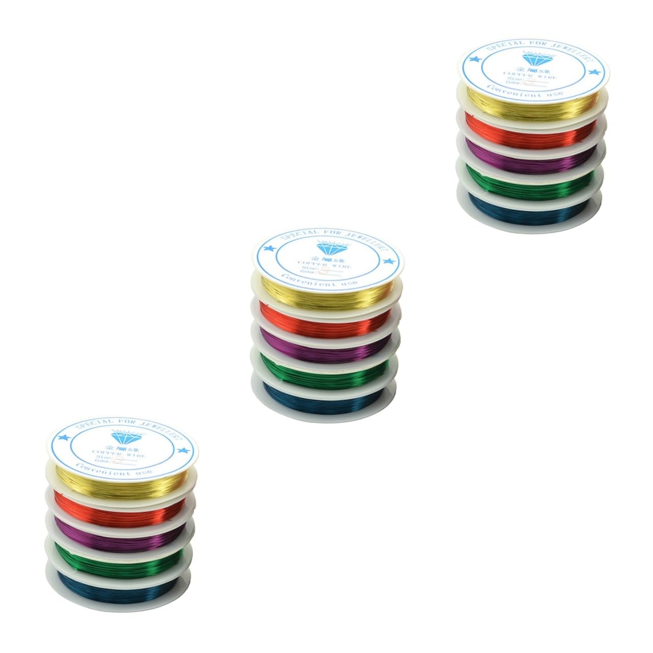Anneome 15rollos Alambre De Flexible Para Manualidades y Joyería De Aleatorios Para Decoraciones y Creaciones Artísticas