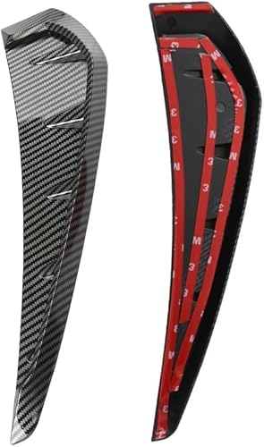 Miniatura 5 de 2 rejillas de ventilación laterales para guardabarros de automóvil, cubierta universal de decoración del cuerpo del alerón negro, calcomanías