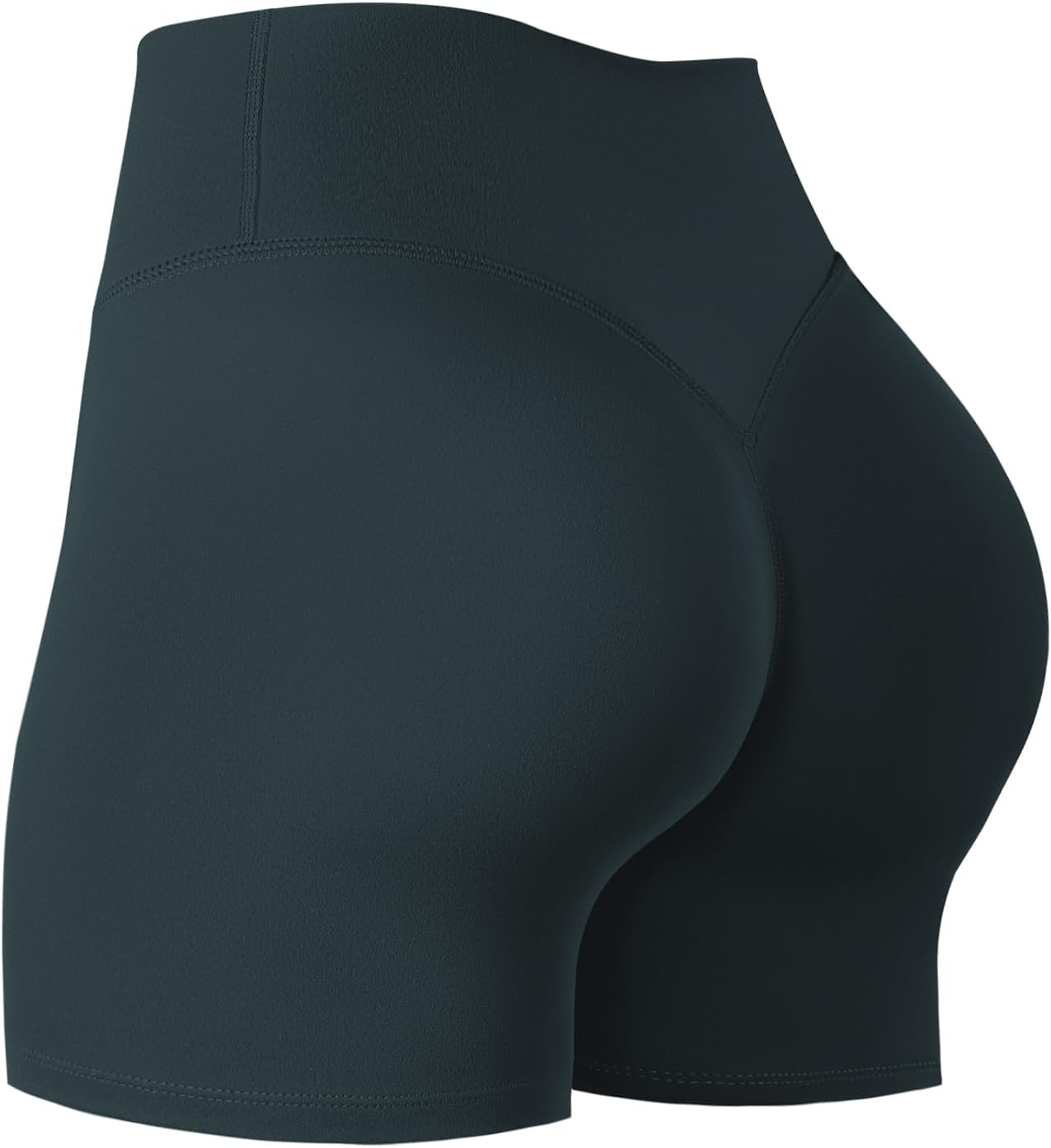 Ieumaz Women's Biker Shorts 5" No Front Seam Mid Waist Buttery Soft Tummy Control Yoga Gym Workout Shorts