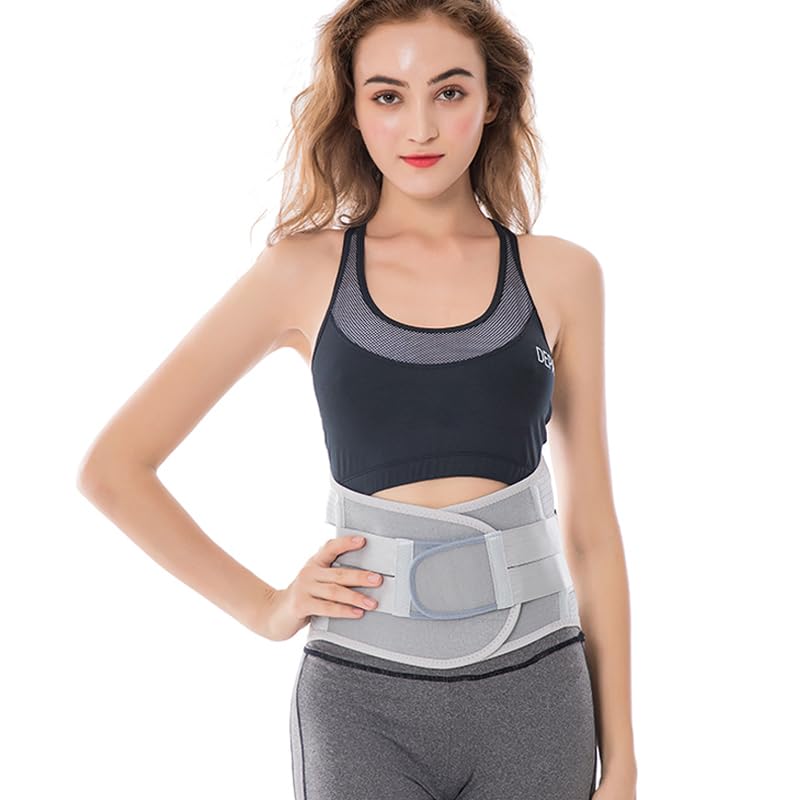 Vista 5 de Tirantes de espalda para aliviar el dolor de espalda, cinturón de compresión para hombres y mujeres, soporte lumbar para hernia de disco, ciática