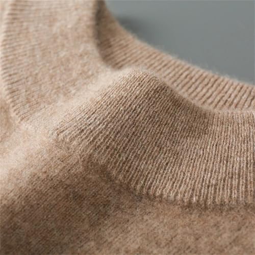 Mnjyihy Man's Wool Knitted Sweater Long Sleeve Half Turtleneck Basic Style Pullover Jumper Winter Clothing3