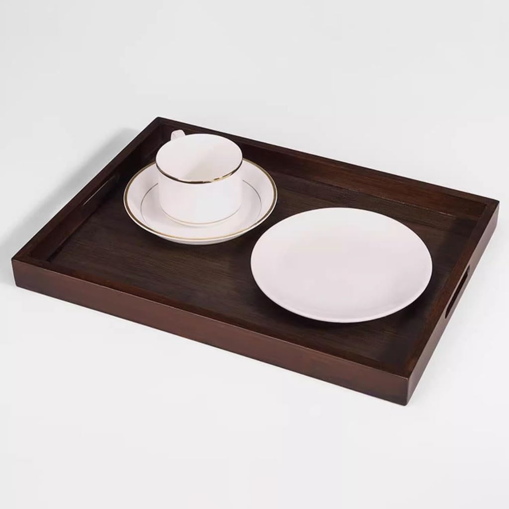 Bandeja Adecuado for bandejas de Tazas de té de Interior en restaurantes y cafeterías de té, Aperitivos de té de la Tarde en casa y Platos de Frutas. Bandejas para Servir Comida(B)