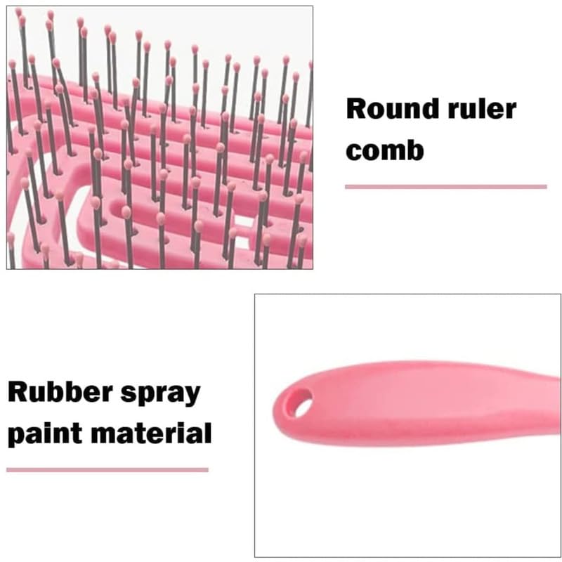 Image of Combelle Vent Hair Brush for Women & Men | Fast Blow Dry Detangling Paddle Brush | Scalp Massage Hairbrush with Flexible Cushion Base | Heat Resistant Styling Brush for Wet & Dry Hair | Pink