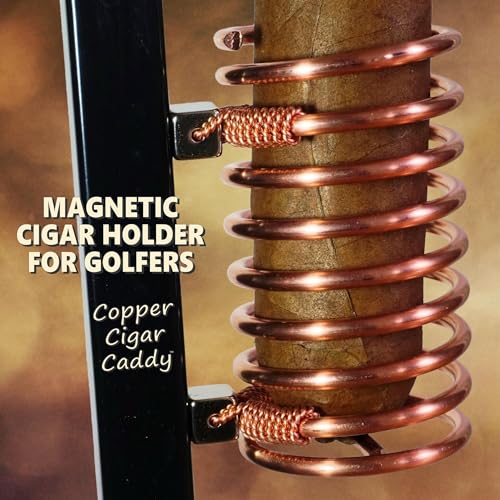 Cigar Holder for Golf Cart Solid Copper, Handmade, Magnetic, Adjustable Attaches to any Metal Surface. Adds a Touch of Elegance and Style to Your Golf Game. - Image 3