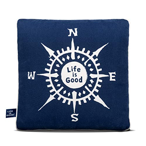 Life is Good Compass Outdoor Toss Pillow
