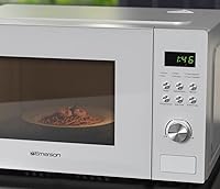 Vista 6 de Emerson MW1101W Horno microondas para encimera con control de botón, pantalla LED de 1000 W, 10 niveles de potencia, 6 menús automáticos, plato