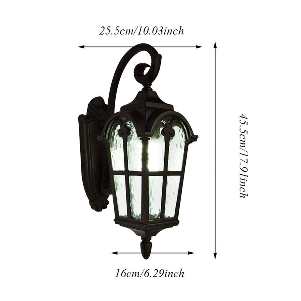 Retro europejski kinkiet zewnętrzny starożytny rzym retro kinkiet wodoodporne patio/willa lampa balkonowa korytarz ogród balkon szklany kinkiet ścienny E27 ciekawe Household faucets
