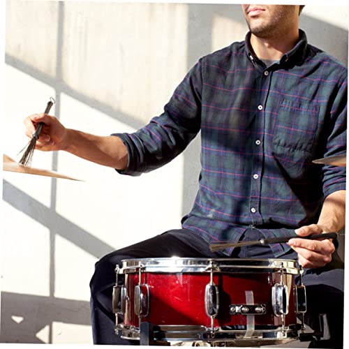 Juego de baquetas y escobillas para batería jazz y acústica miniatura 4