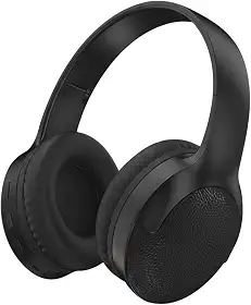 Fone de Ouvido Bluetooth 5.3 On-ear. Cancelamento de Ruído e Regulavel para Corridas e Academia, Headphone Sem Fio com Microfone Integrado Confortavel e Dobravel Compativel com Android e IOS. (Preto)
