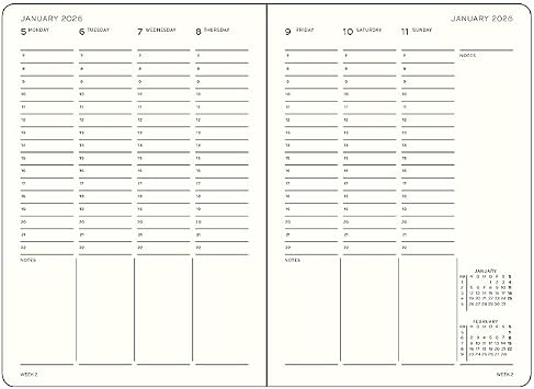 LEUCHTTURM1917 372817 Academic Weekly Planner Medium (A5) 2026 18 Months 07.2025-12.2026 Rising Sun English