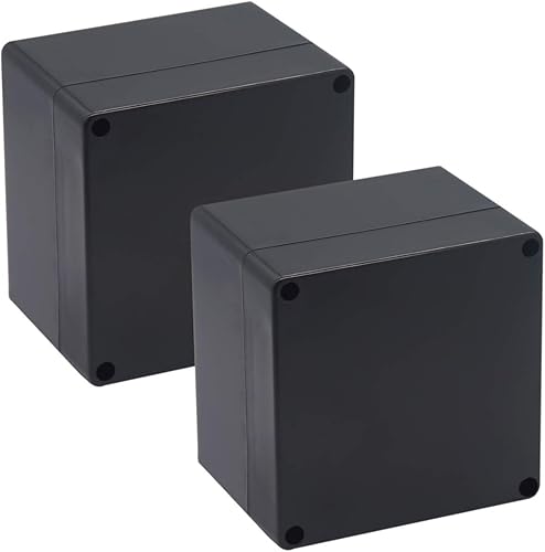 Miniatura 56 de Paquete de 2 cajas de proyectos de plástico impermeable ABS IP65 Caja electrónica para proyectos de 3.94 x 2.68 x 1.97 pulgadas