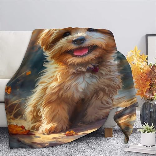 Couverture Yorkshire Terrier chaude plaid isolant 100x130 cm pour bureau - 7