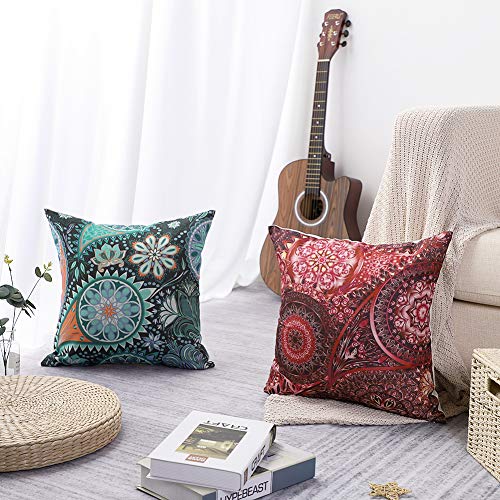 Artscope 6er-Set Dekorativ Kissenbezug 45 x 45 cm, Polyester Leinen Kissenbezüge Dekokissen Kissenhülle Set Kissen Fall… – Bild 3