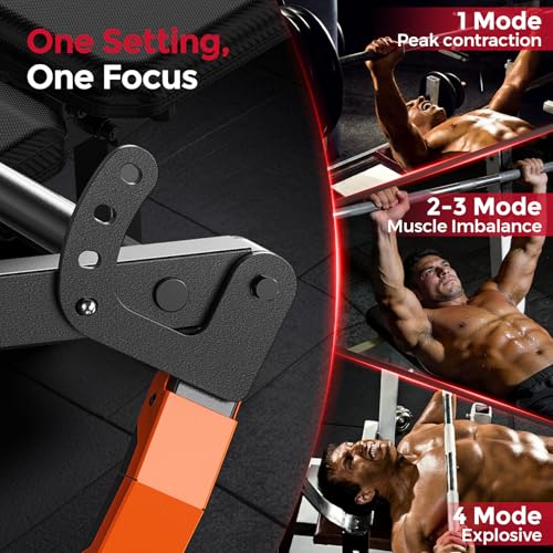 Image of FEIERDUN SO2 Chest Press Machine, Heavy-Duty Bench Press Machine with 4-Level Adjustable Independent Converging Arms, Unique Adjust Bench Design, Strength Training Equipment