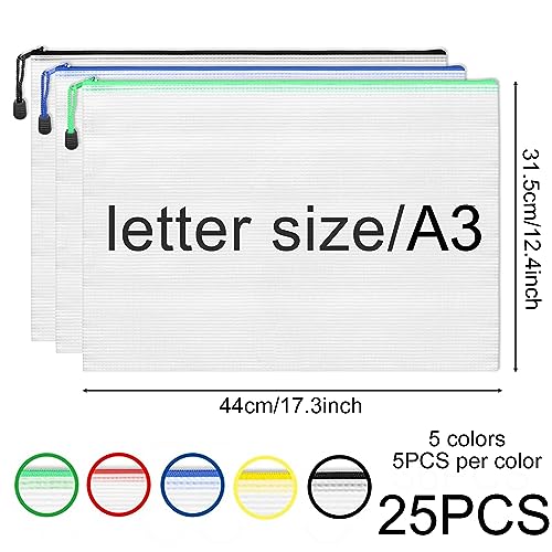 Pochette document A3 plastique transparent avec fermeture eclair pour classement - 2