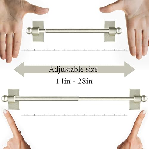 Miniatura 2 de Skywin Toallero magnético para refrigerador (ajustable, clásico, 4 unidades, plateado)