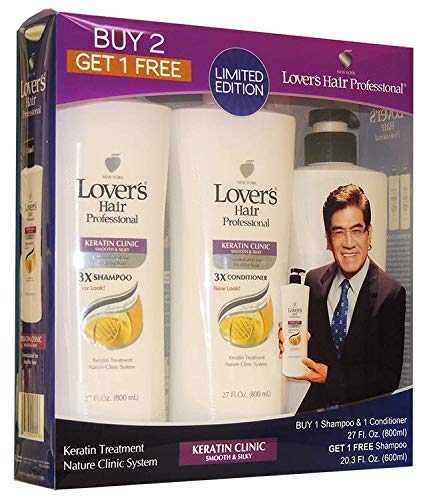 Lover's Hair Professional Limited Edition Buy 1 Shampoo (27 Fl. Oz.) + 1 Conditioner (27 Fl. Oz.) Get 1 Free Shampoo (20.3 Fl. Oz.) Keratin…
