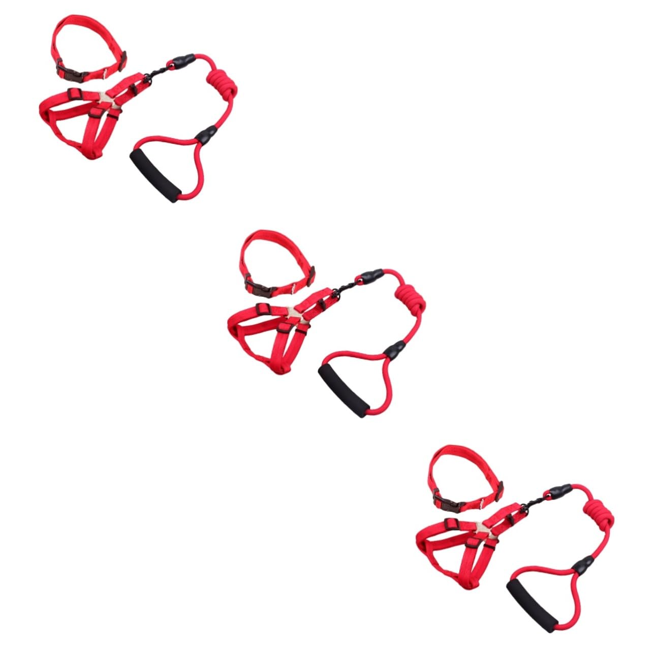 Structure solide avec collier et laisse de 120 cm pour stopper les tractions des chiens