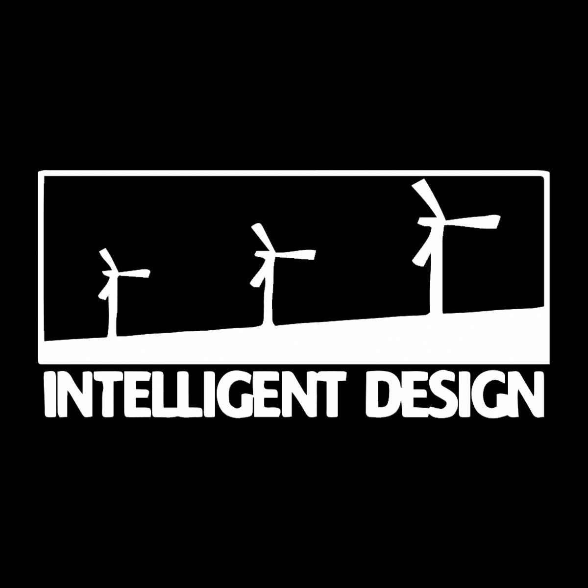 EvolveFISH Intelligent Design Windmills Vinyl Decal White 5"