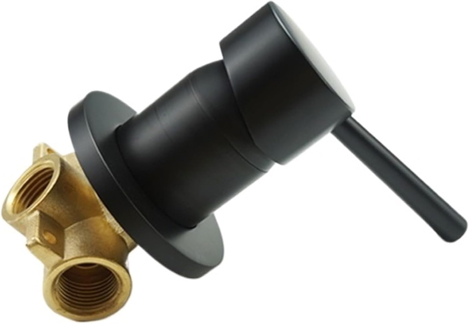 Bathroom Brass Shower Valve Faucet Concealed Control in Wall Mounted Mixer for Shower Head Handset Gold Matte Black & Chrome(Matte Black)