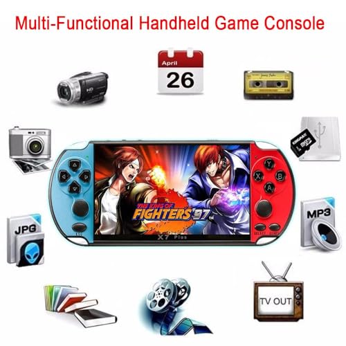 VIMZEE PREMIUM New 2025 X7 Handheld Kids Game Console 4.3 Inch Updated Video Game Console 1 Player Double Rocker 8GB Memory Built in 3000+ Games Mp5 Game Controller, Support AV/TV Output 2 516QZWI1byL