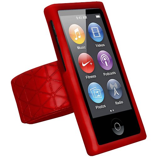 Amzer Soft Silicone Jelly Skin Fit Case Cover for Apple iPod Nano 7G (Red) Amzer Soft Silicone Jelly Skin Fit Case Cover for Apple iPod Nano 7G (Red)