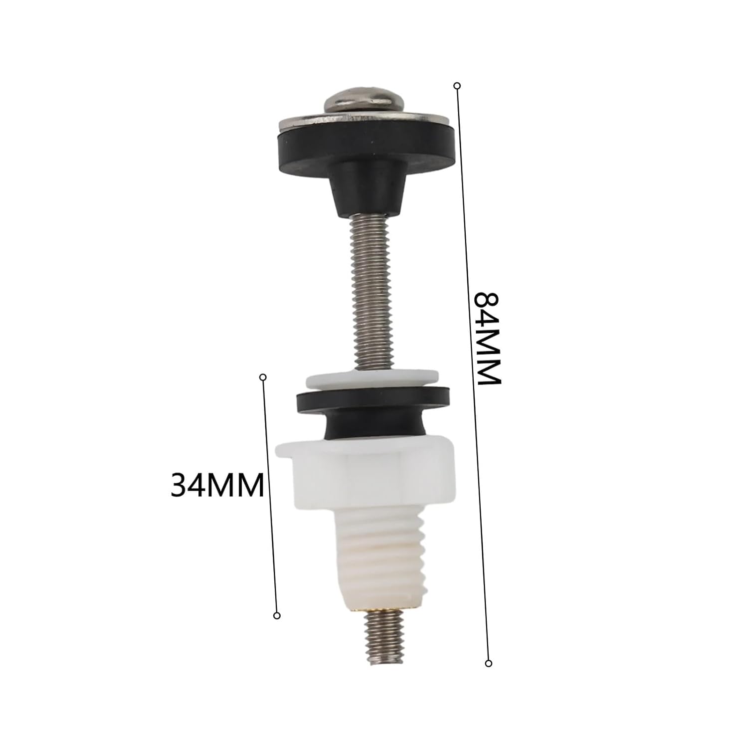 Durable 12pcs Reliable Toilet Cistern to Pan Fixing Fitting Sealing Kit Stainless Steel Bolts Rubber Gaskets