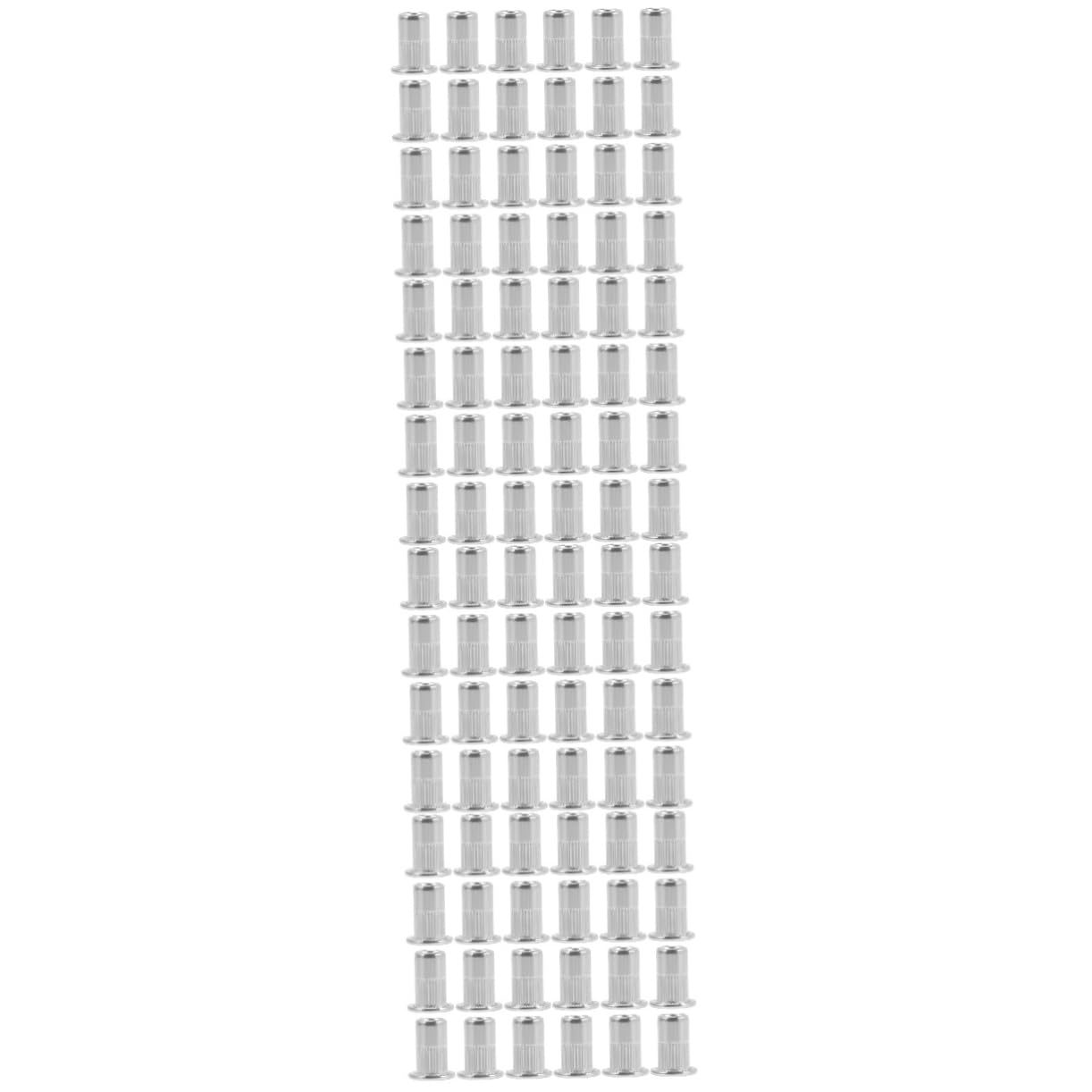 Alipis 4sets 40 Pcs Flat Head Rivet Nuts Threaded Insert Kit Knurled Body for High Efficiency Fastening 40pcs*4