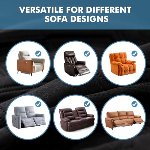 Genina 100% Waterproof Recliner Chair Covers, Anti-Slip Recliner Cover Dog Chair Cover Fur - image 6