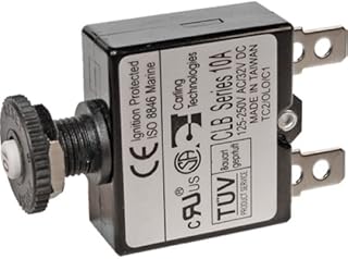 BLUE SEA SYSTEMS BS-7053 / Circuit Breaker, push-to-reset only, panel mount, DC 7 Amp, MFG# 7053, Non-switchable, thermal, 32 VDC Max. 3/8