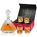 Rare-Cut Whiskey Decanter and Glass Set, 5-Piece Whiskey Set, Handcrafted with Lead-Free Crystal, Liquor Decanter Set with 4 Whiskey Glasses, Bourbon Whiskey Gifts for men and Decanters for Alcohol